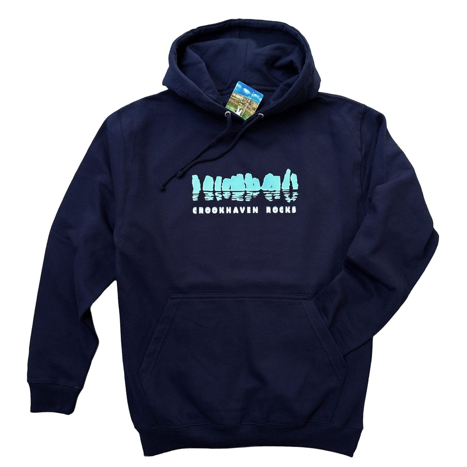 Crookhaven Rocks Adult Hoodie in Navy Blue