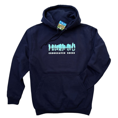 Crookhaven Rocks Adult Hoodie in Navy Blue
